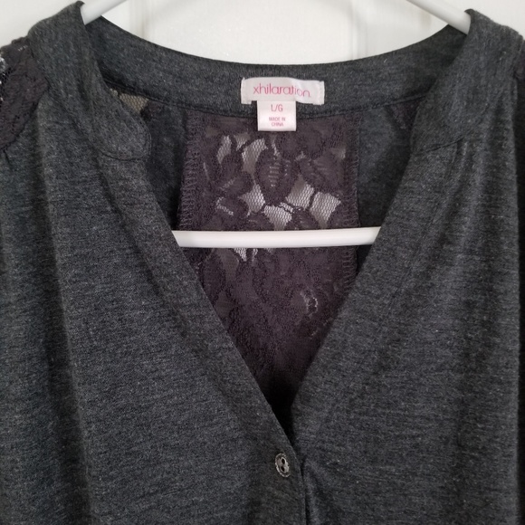 Button up lace back cardigan - Picture 2 of 3